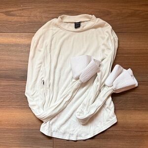 SHEIN White Long Sleeve Top